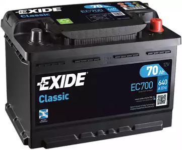 Стартерная аккумуляторная батарея EXIDE EC700